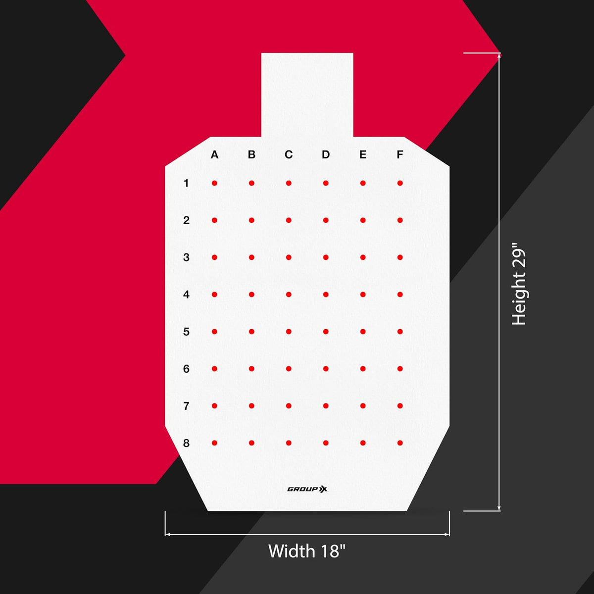 29" × 18" Precision Shooting Target – 48 Individual Aim Points